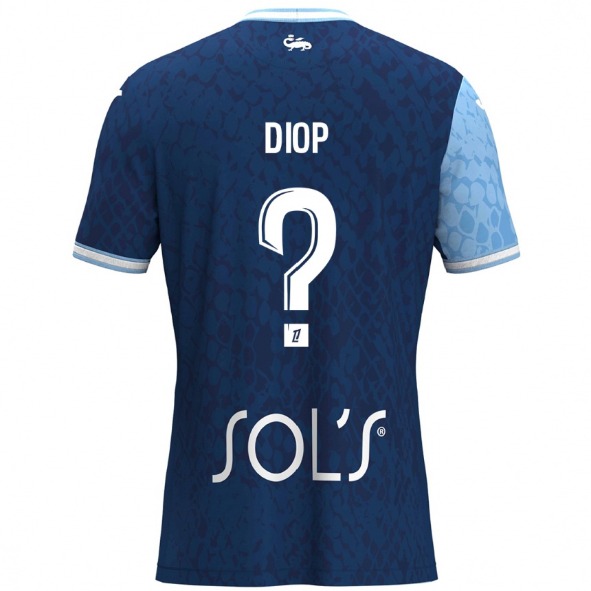 Vaikiškas Doro Diop #0 Dangaus Mėlyna Tamsiai Mėlyna Namų Marškinėliai 2024/25 T-Shirt