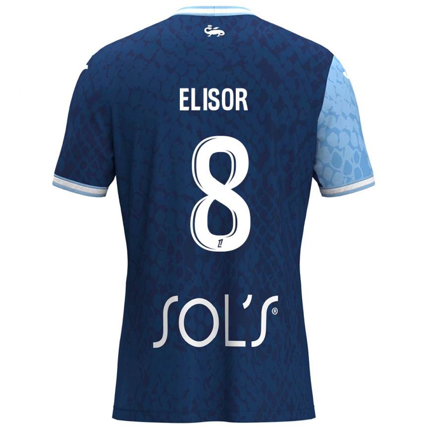 Vaikiškas Salomé Elisor #8 Dangaus Mėlyna Tamsiai Mėlyna Namų Marškinėliai 2024/25 T-Shirt