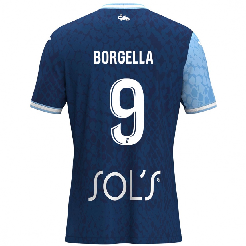 Vaikiškas Roselord Borgella #9 Dangaus Mėlyna Tamsiai Mėlyna Namų Marškinėliai 2024/25 T-Shirt