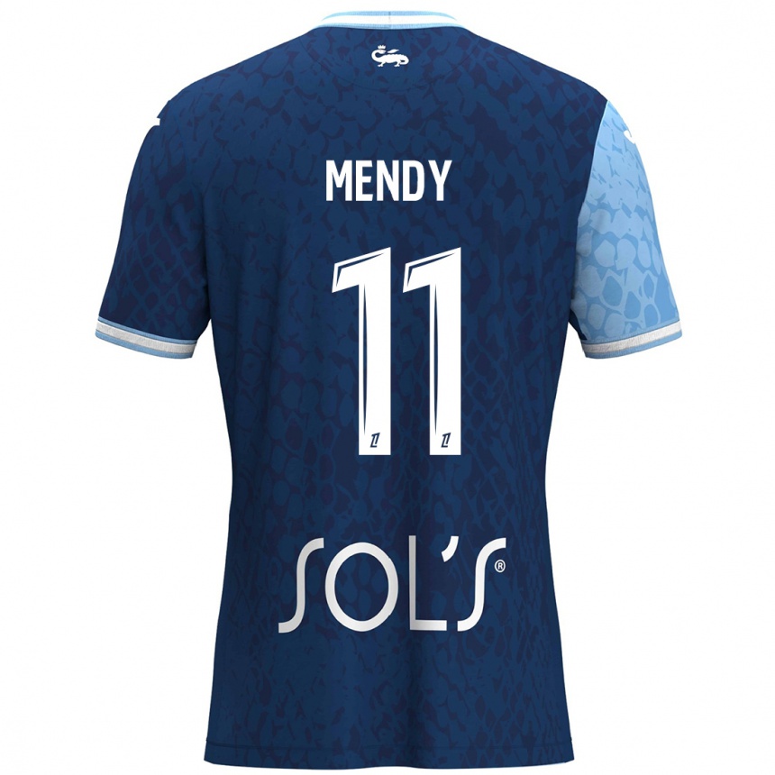 Vaikiškas Mélinda Mendy #11 Dangaus Mėlyna Tamsiai Mėlyna Namų Marškinėliai 2024/25 T-Shirt