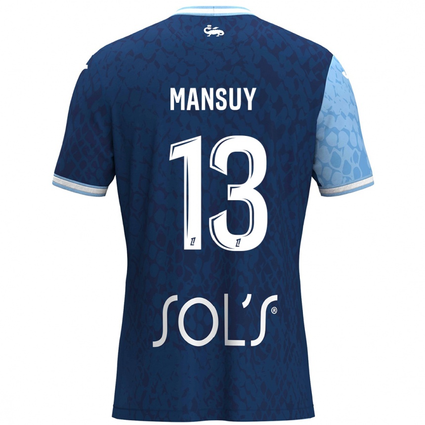 Vaikiškas Héloïse Mansuy #13 Dangaus Mėlyna Tamsiai Mėlyna Namų Marškinėliai 2024/25 T-Shirt