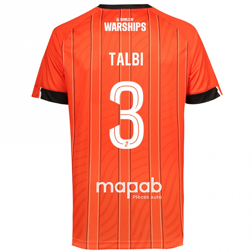 Vaikiškas Montassar Talbi #3 Oranžinė Namų Marškinėliai 2024/25 T-Shirt