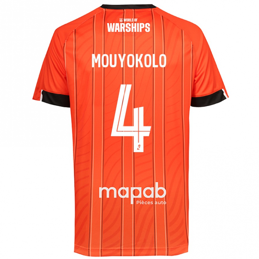 Vaikiškas Loris Mouyokolo #4 Oranžinė Namų Marškinėliai 2024/25 T-Shirt