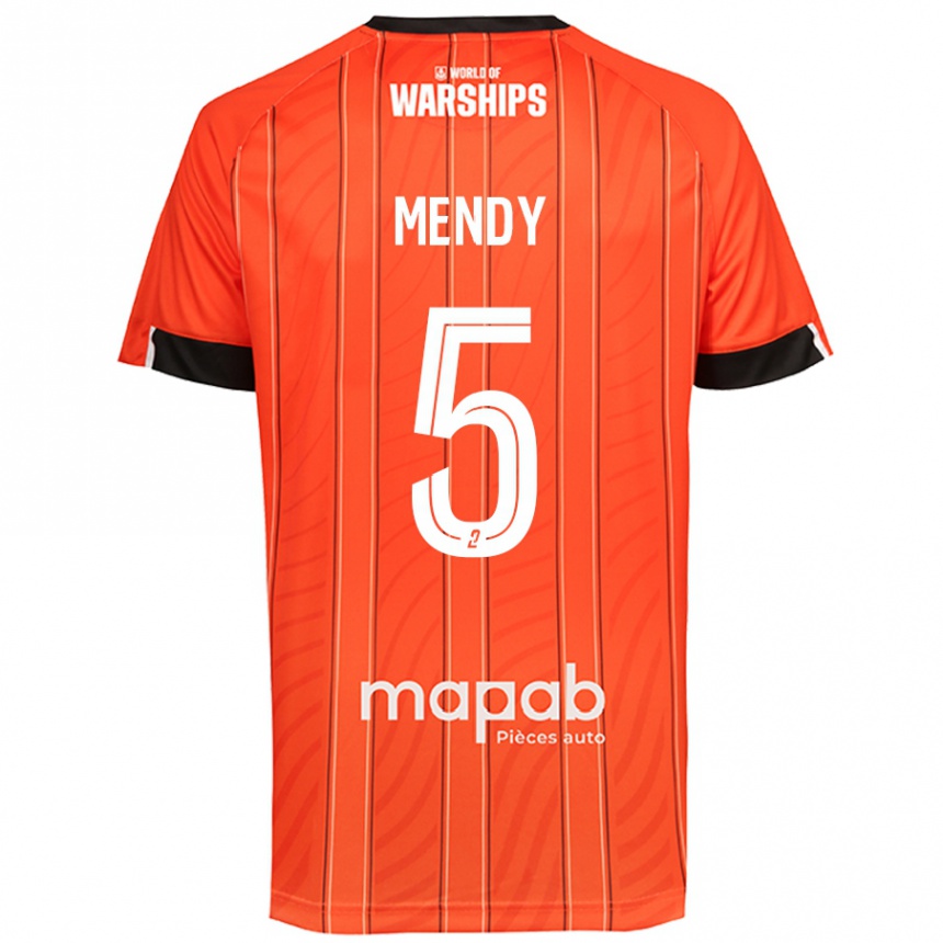 Vaikiškas Benjamin Mendy #5 Oranžinė Namų Marškinėliai 2024/25 T-Shirt