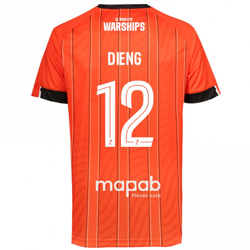 Vaikiškas Bamba Dieng #12 Oranžinė Namų Marškinėliai 2024/25 T-Shirt