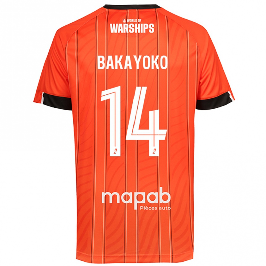 Vaikiškas Tiemoué Bakayoko #14 Oranžinė Namų Marškinėliai 2024/25 T-Shirt