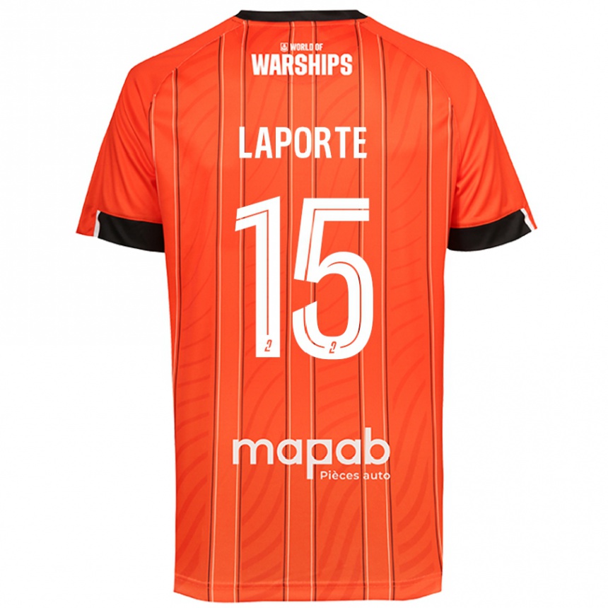 Vaikiškas Julien Laporte #15 Oranžinė Namų Marškinėliai 2024/25 T-Shirt