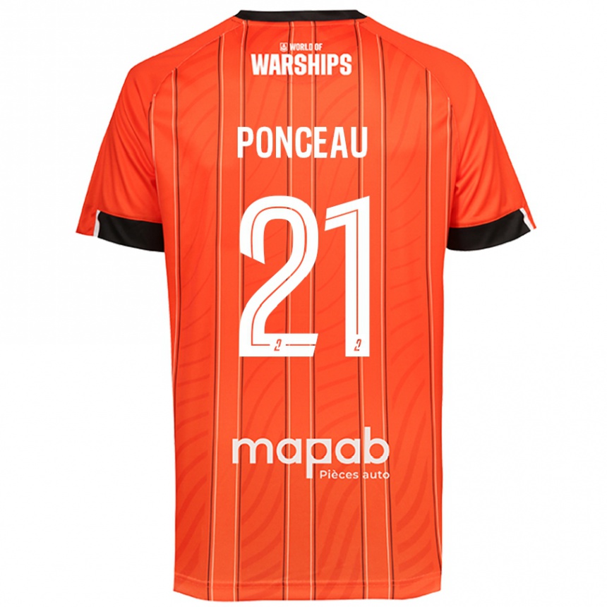 Vaikiškas Julien Ponceau #21 Oranžinė Namų Marškinėliai 2024/25 T-Shirt