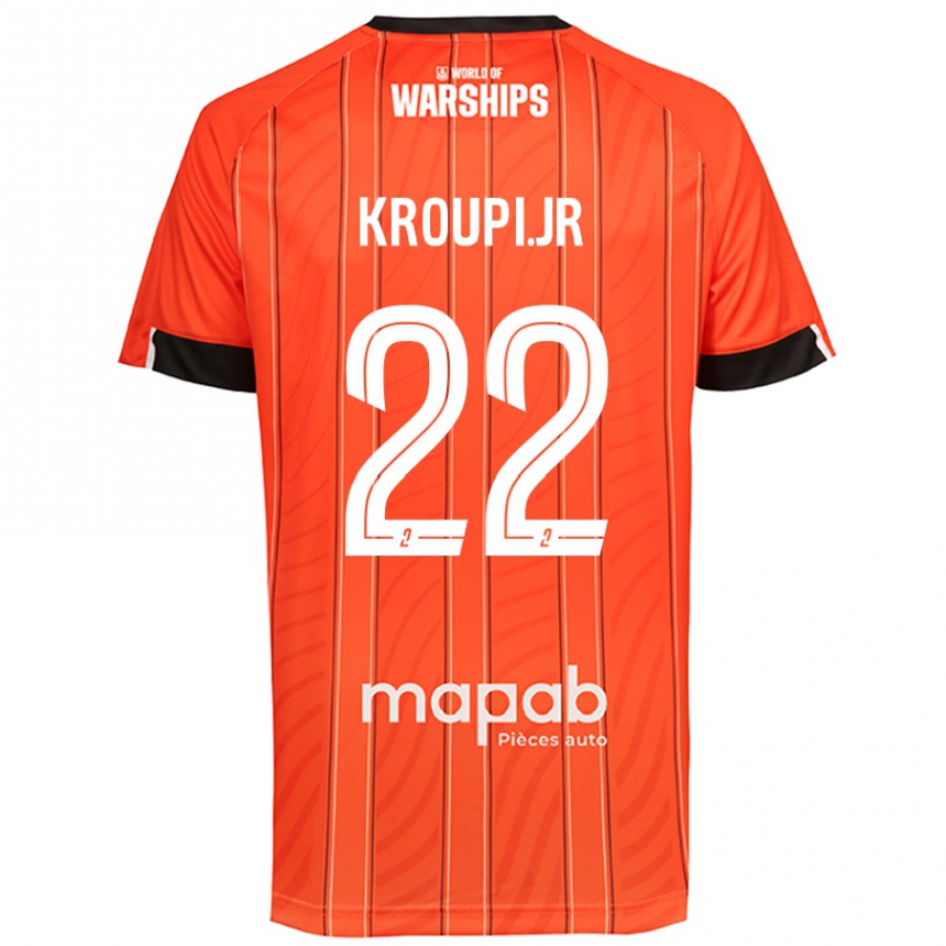 Vaikiškas Eli Junior Kroupi #22 Oranžinė Namų Marškinėliai 2024/25 T-Shirt