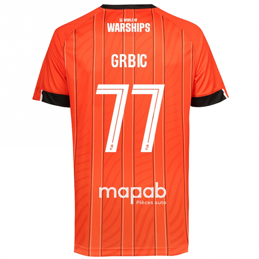 Vaikiškas Adrian Grbic #77 Oranžinė Namų Marškinėliai 2024/25 T-Shirt