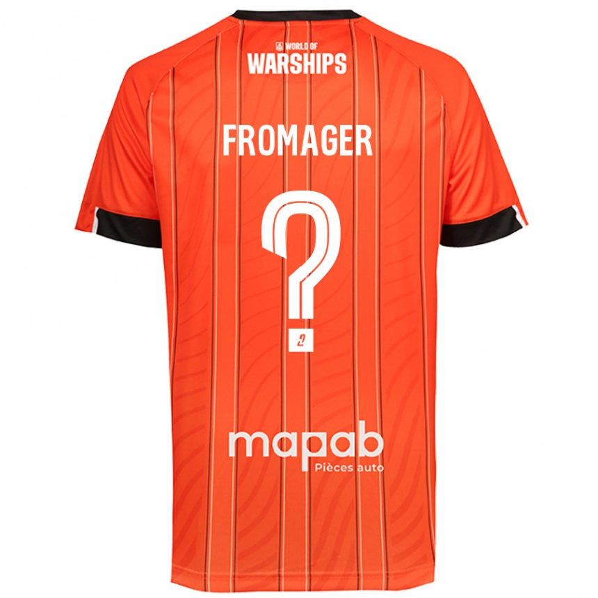 Vaikiškas Côme Fromager #0 Oranžinė Namų Marškinėliai 2024/25 T-Shirt