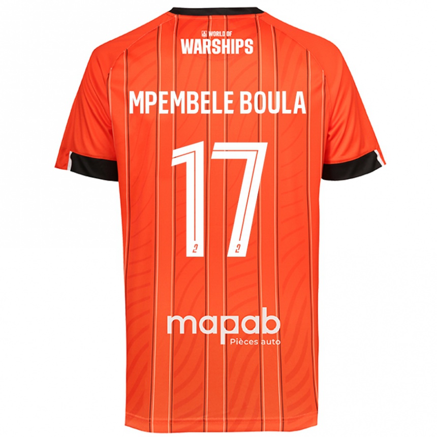 Vaikiškas Exaucé Mpembele Boula #17 Oranžinė Namų Marškinėliai 2024/25 T-Shirt