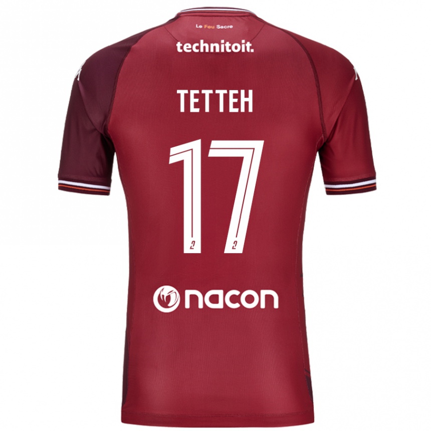 Vaikiškas Benjamin Tetteh #17 Raudona Granata Namų Marškinėliai 2024/25 T-Shirt