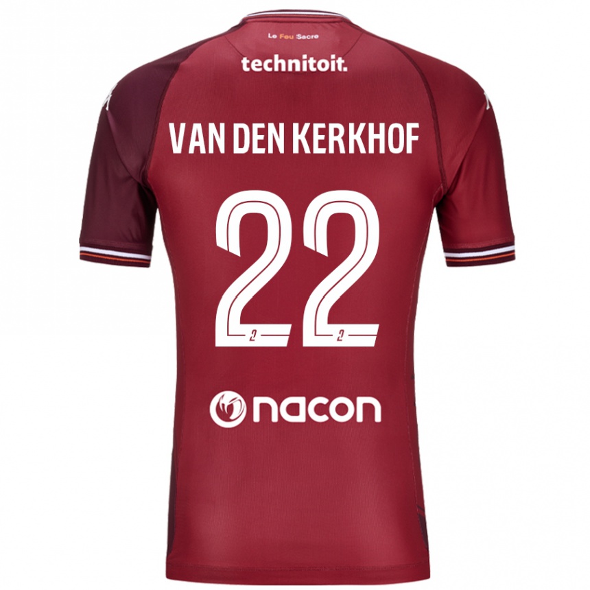 Vaikiškas Kevin Van Den Kerkhof #22 Raudona Granata Namų Marškinėliai 2024/25 T-Shirt