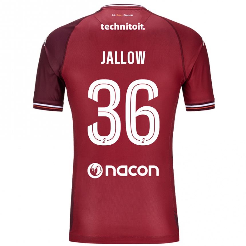 Vaikiškas Ablie Jallow #36 Raudona Granata Namų Marškinėliai 2024/25 T-Shirt