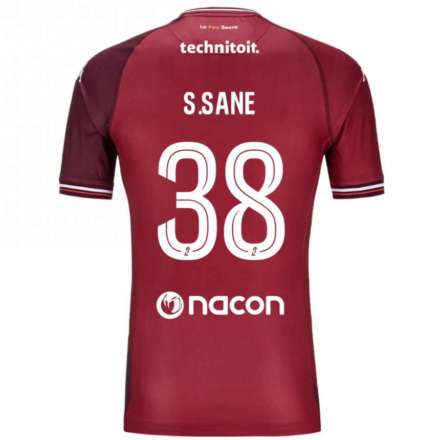 Vaikiškas Sadibou Sané #38 Raudona Granata Namų Marškinėliai 2024/25 T-Shirt