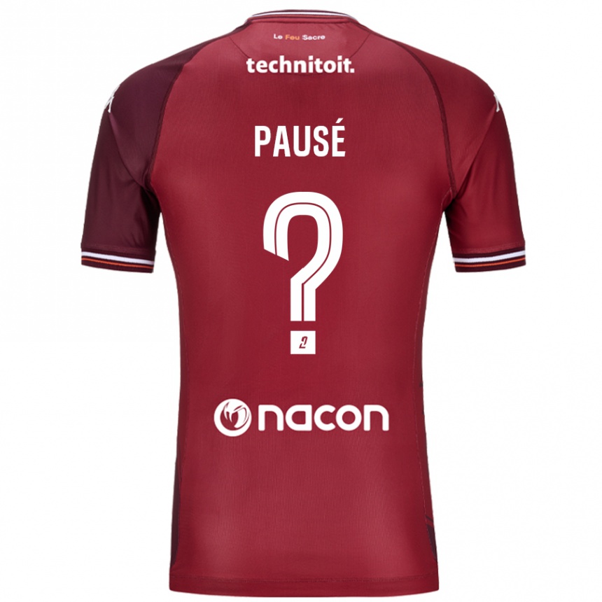 Vaikiškas Luca Pausé #0 Raudona Granata Namų Marškinėliai 2024/25 T-Shirt