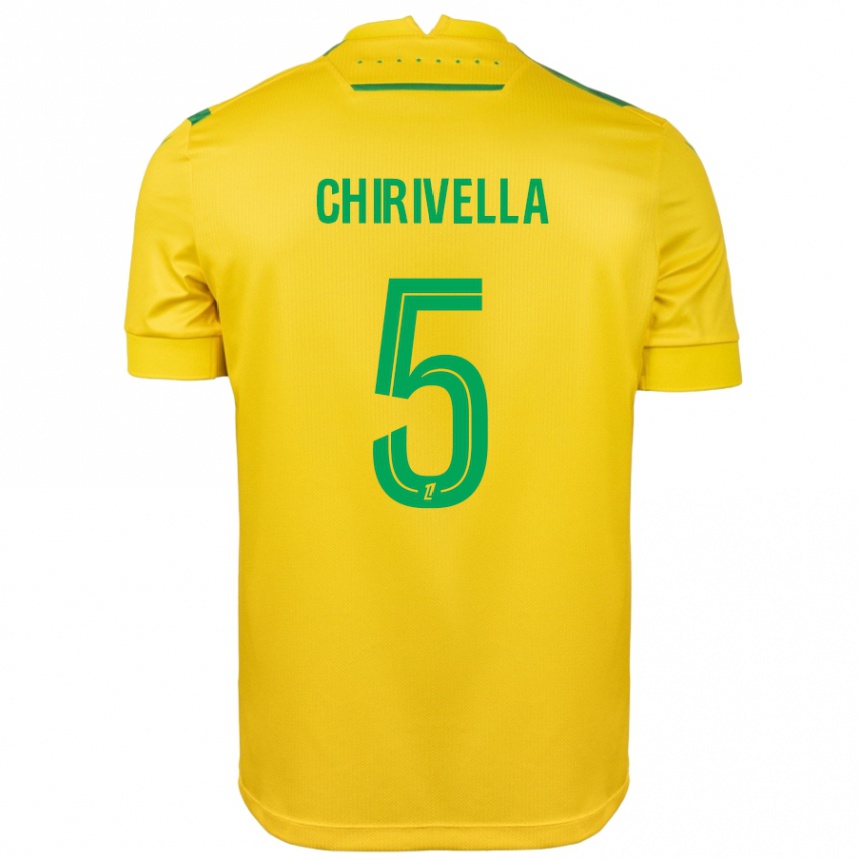 Vaikiškas Pedro Chirivella #5 Geltona Žalia Namų Marškinėliai 2024/25 T-Shirt