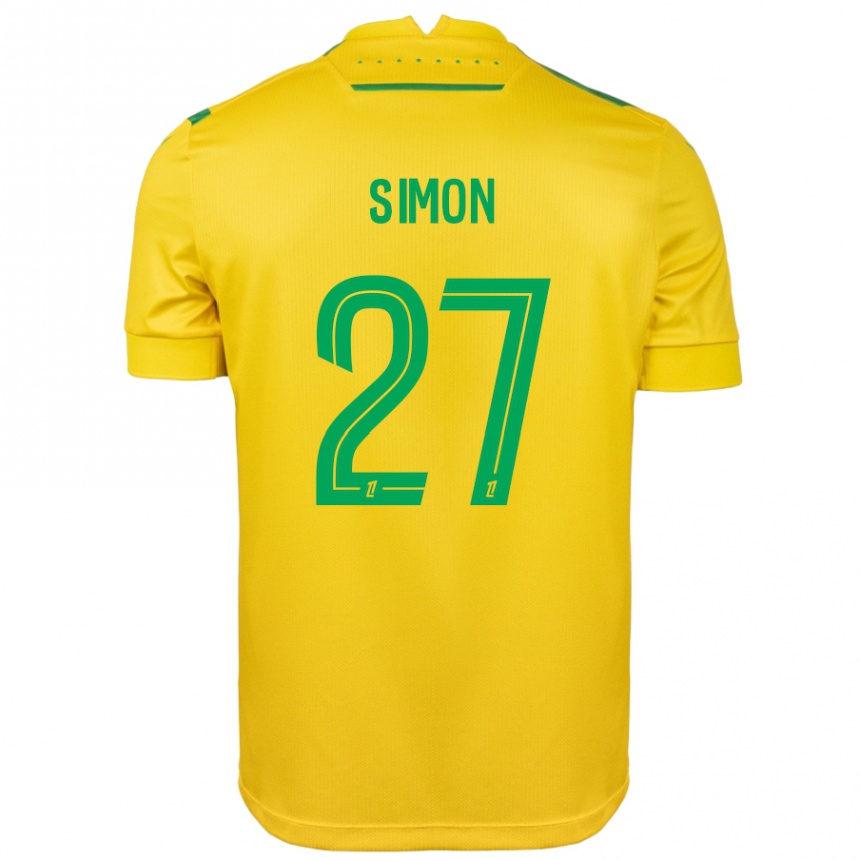 Vaikiškas Moses Simon #27 Geltona Žalia Namų Marškinėliai 2024/25 T-Shirt