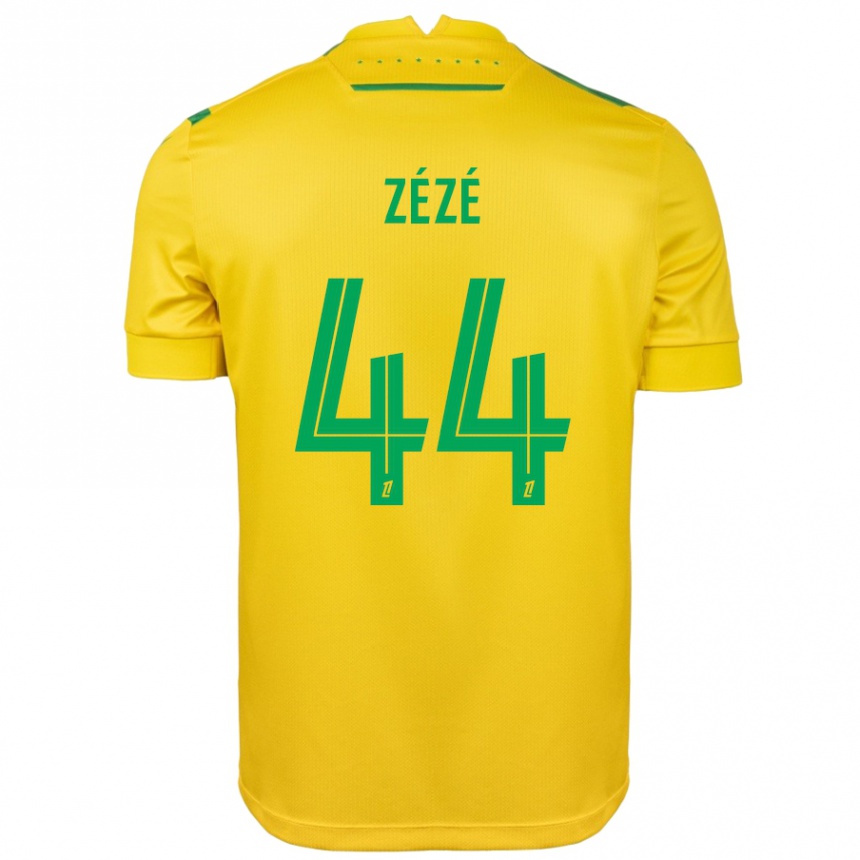 Vaikiškas Nathan Zézé #44 Geltona Žalia Namų Marškinėliai 2024/25 T-Shirt