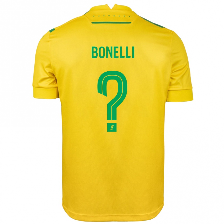 Vaikiškas Lucas Bonelli #0 Geltona Žalia Namų Marškinėliai 2024/25 T-Shirt