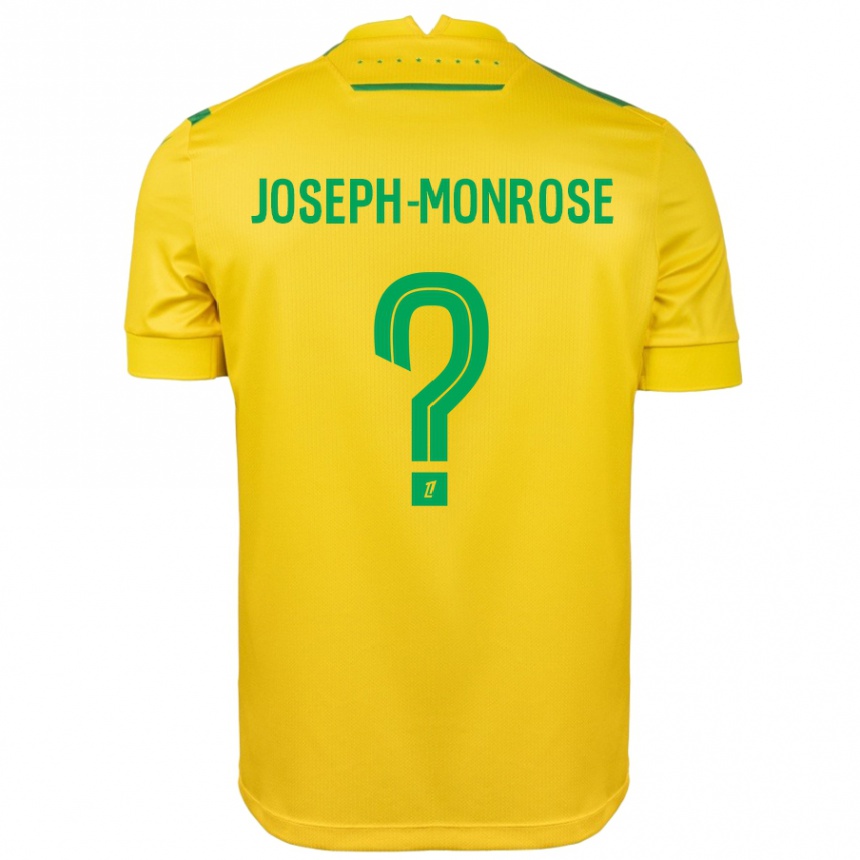 Vaikiškas Florian Joseph-Monrose #0 Geltona Žalia Namų Marškinėliai 2024/25 T-Shirt