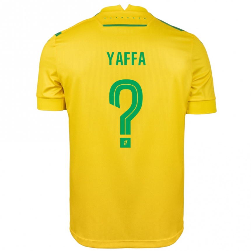 Vaikiškas Cheickné Yaffa #0 Geltona Žalia Namų Marškinėliai 2024/25 T-Shirt