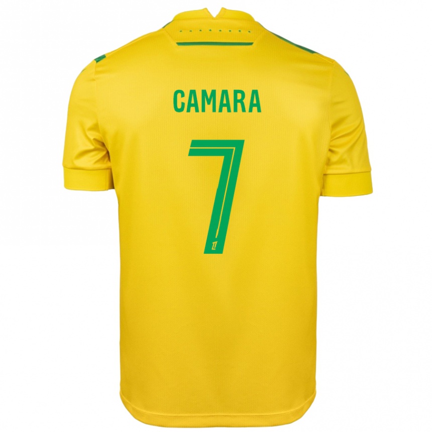 Vaikiškas Mohamed Camara #7 Geltona Žalia Namų Marškinėliai 2024/25 T-Shirt