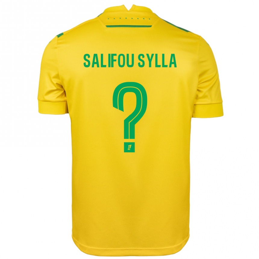 Vaikiškas Salifou Sylla #0 Geltona Žalia Namų Marškinėliai 2024/25 T-Shirt