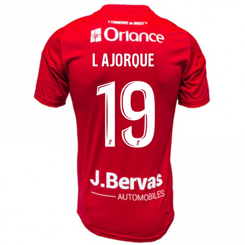 Vaikiškas Ludovic Ajorque #19 Raudona Balta Namų Marškinėliai 2024/25 T-Shirt