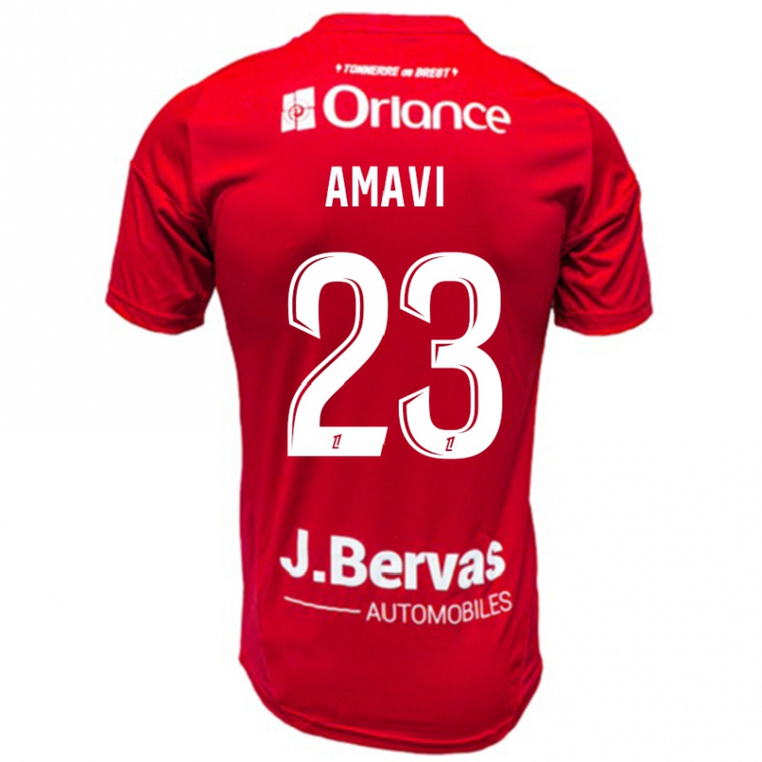 Vaikiškas Jordan Amavi #23 Raudona Balta Namų Marškinėliai 2024/25 T-Shirt