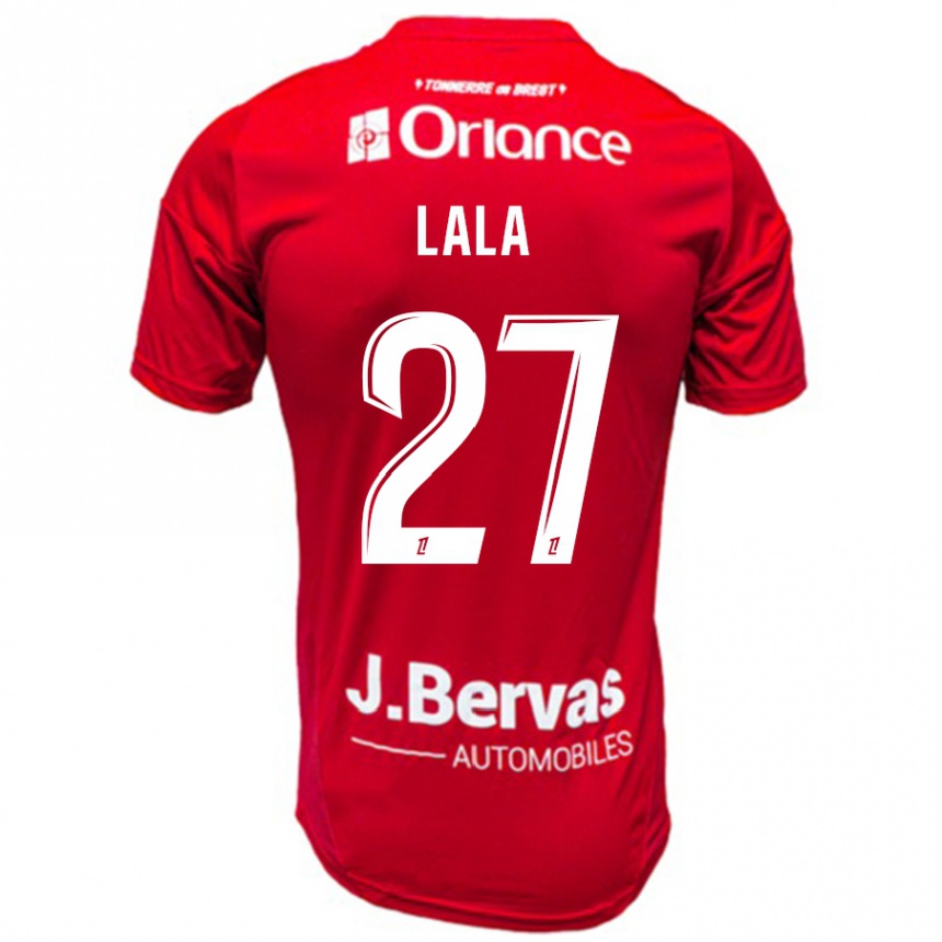 Vaikiškas Kenny Lala #27 Raudona Balta Namų Marškinėliai 2024/25 T-Shirt