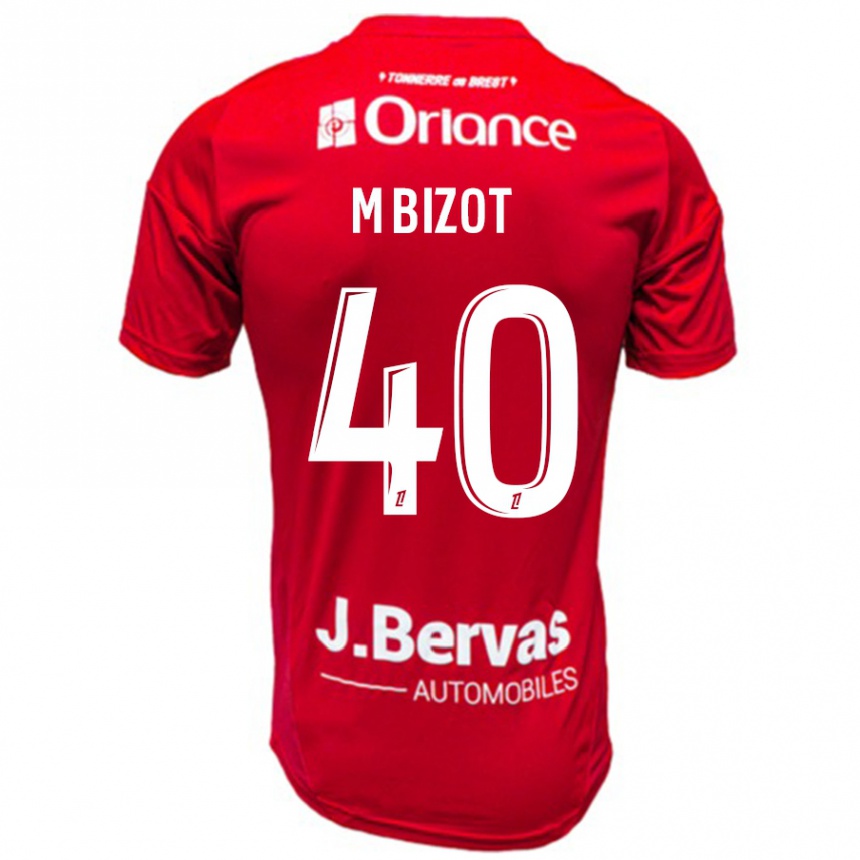 Vaikiškas Marco Bizot #40 Raudona Balta Namų Marškinėliai 2024/25 T-Shirt