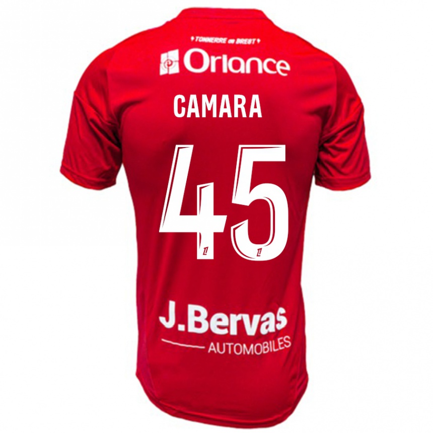 Vaikiškas Mahdi Camara #45 Raudona Balta Namų Marškinėliai 2024/25 T-Shirt