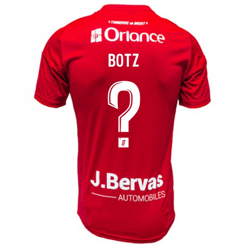 Vaikiškas Léo Botz #0 Raudona Balta Namų Marškinėliai 2024/25 T-Shirt