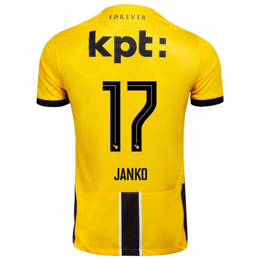 Vaikiškas Saidy Janko #17 Geltona Juoda Namų Marškinėliai 2024/25 T-Shirt