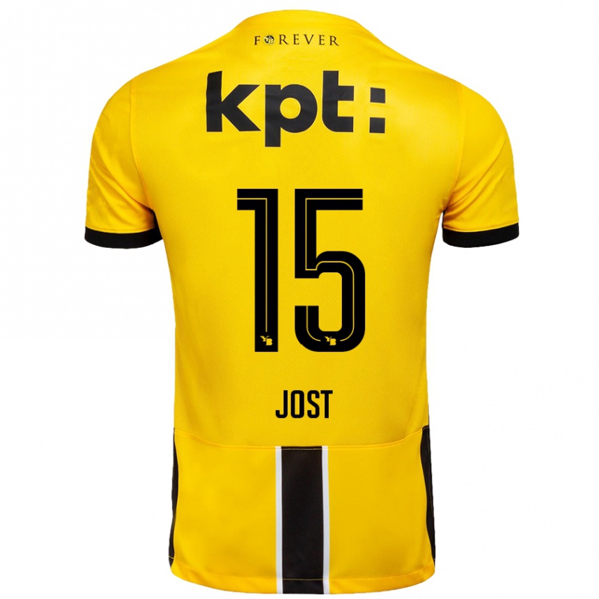 Vaikiškas Tristan Jost #15 Geltona Juoda Namų Marškinėliai 2024/25 T-Shirt