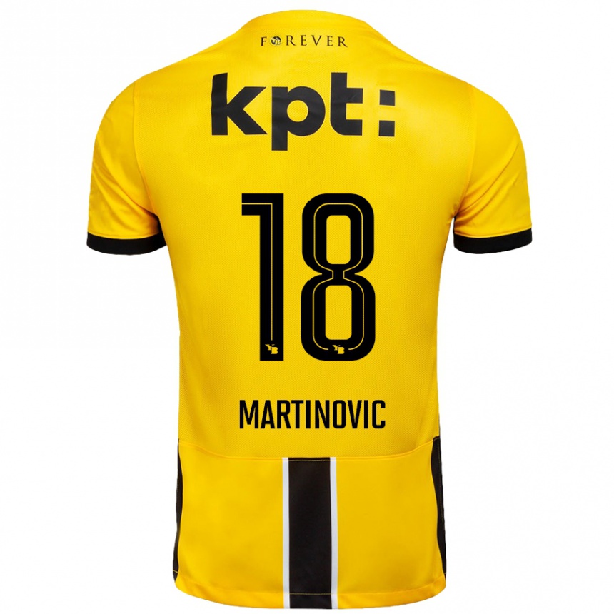 Vaikiškas Denis Martinovic #18 Geltona Juoda Namų Marškinėliai 2024/25 T-Shirt