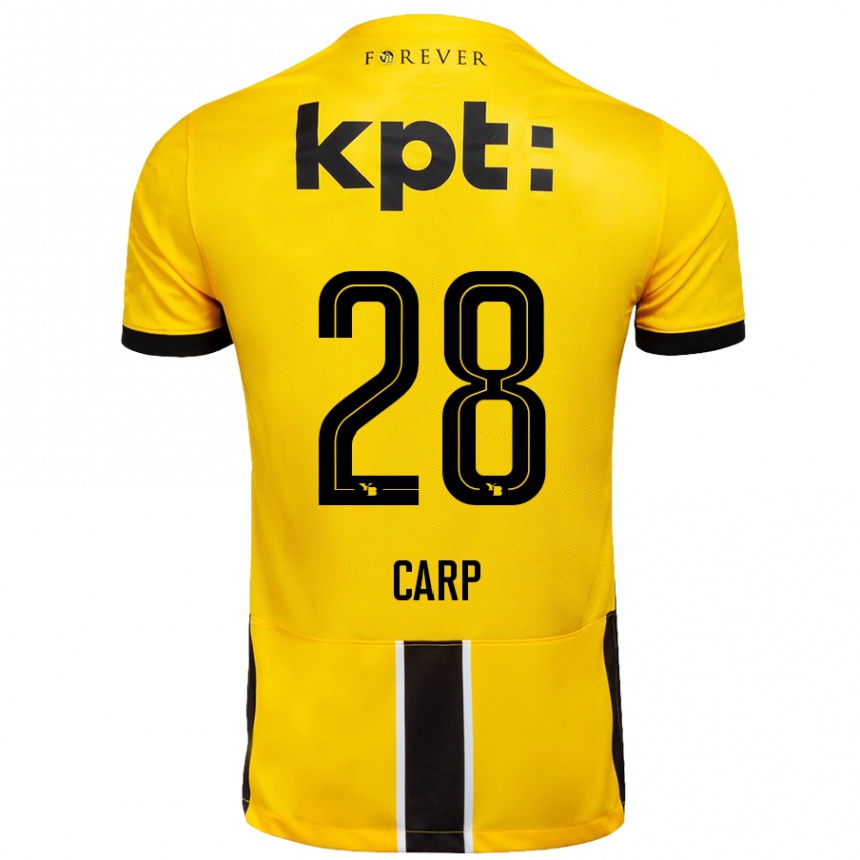 Vaikiškas Cristina Carp #28 Geltona Juoda Namų Marškinėliai 2024/25 T-Shirt