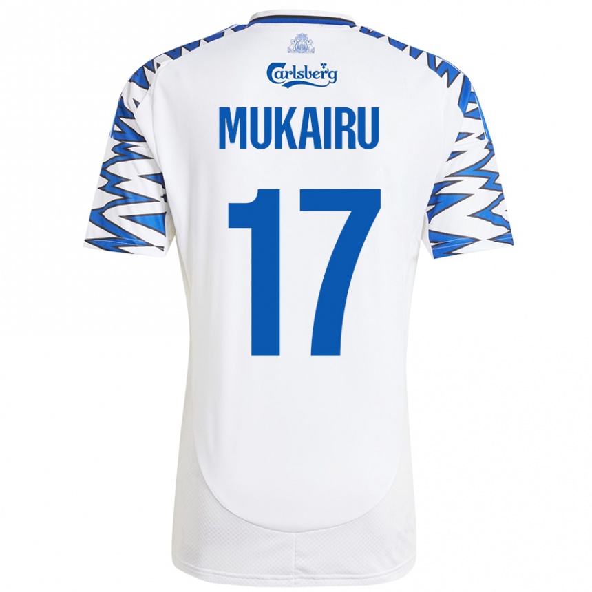 Vaikiškas Paul Mukairu #17 Baltas Dangus Mėlynas Namų Marškinėliai 2024/25 T-Shirt