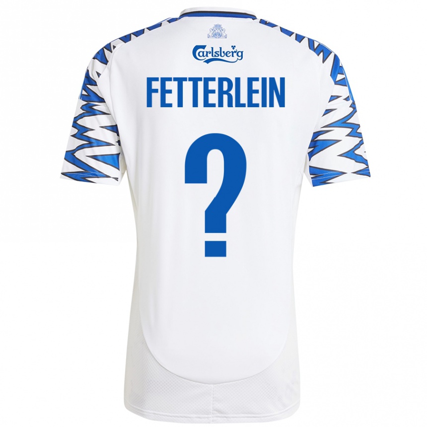 Vaikiškas Sean Fetterlein #0 Baltas Dangus Mėlynas Namų Marškinėliai 2024/25 T-Shirt