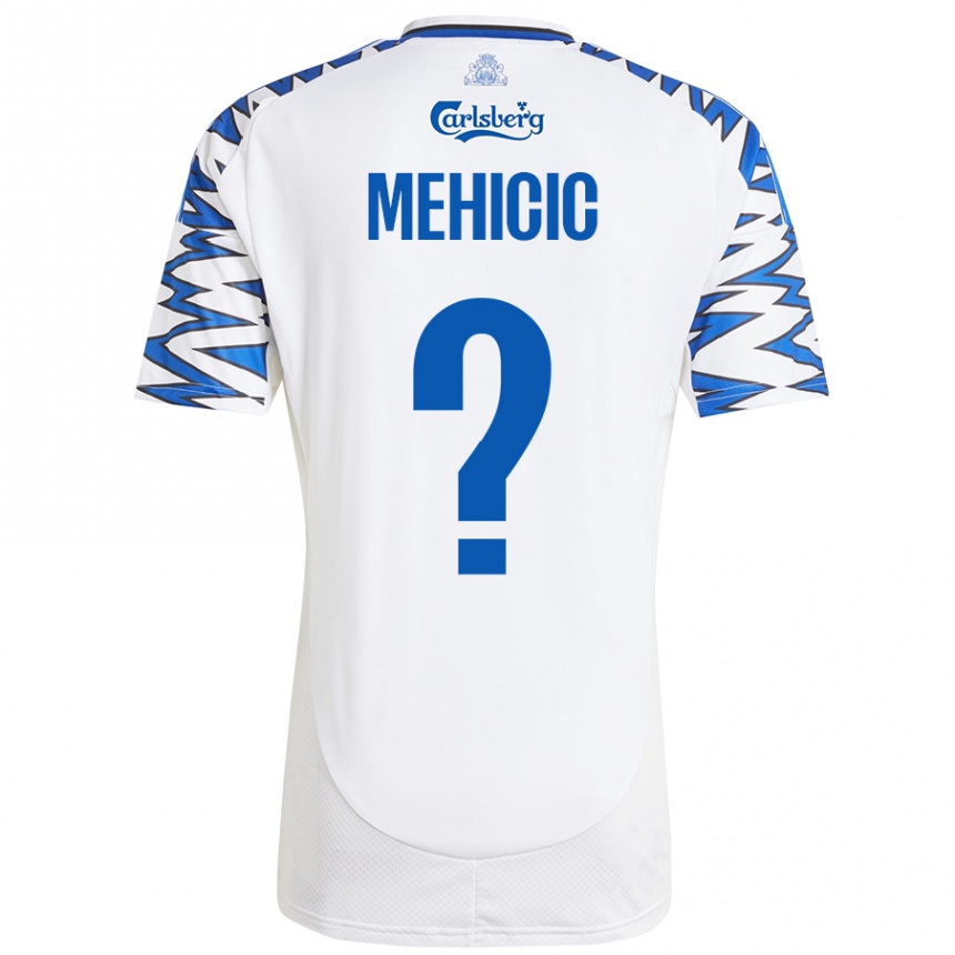 Vaikiškas Elvin Mehicic #0 Baltas Dangus Mėlynas Namų Marškinėliai 2024/25 T-Shirt