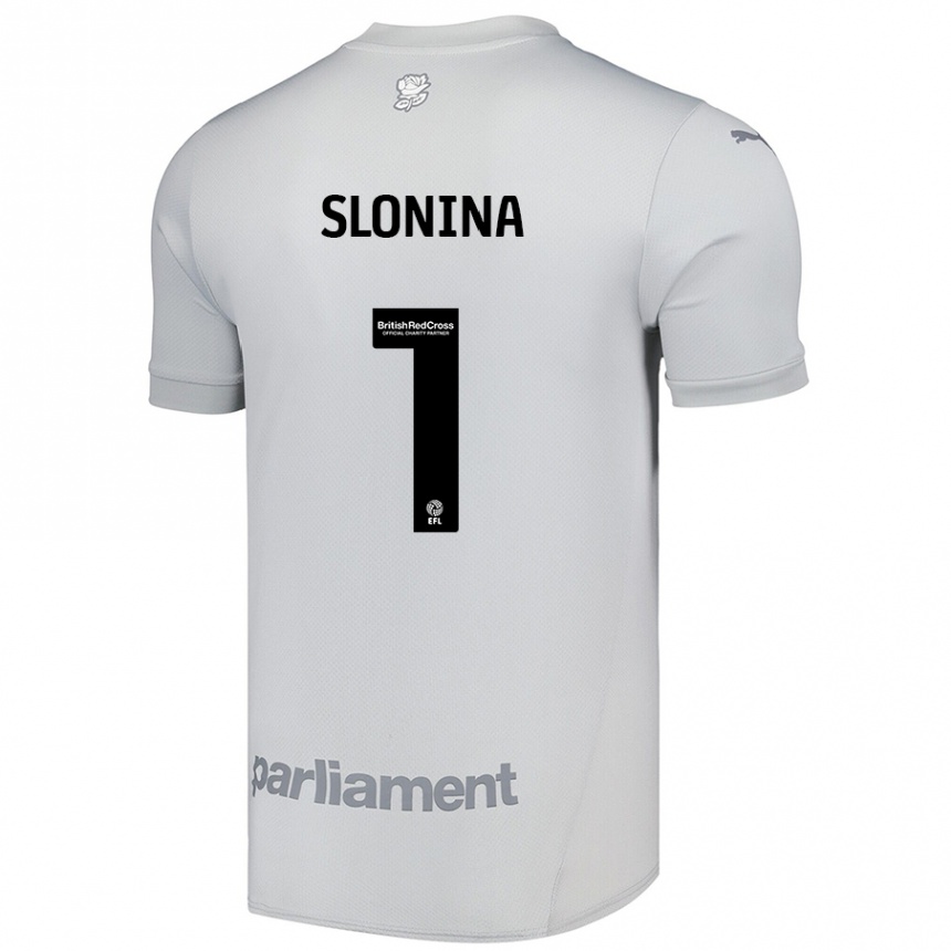 Vaikiškas Gabriel Slonina #1 Sidabrinė Pilka Išvykos Marškinėliai 2024/25 T-Shirt