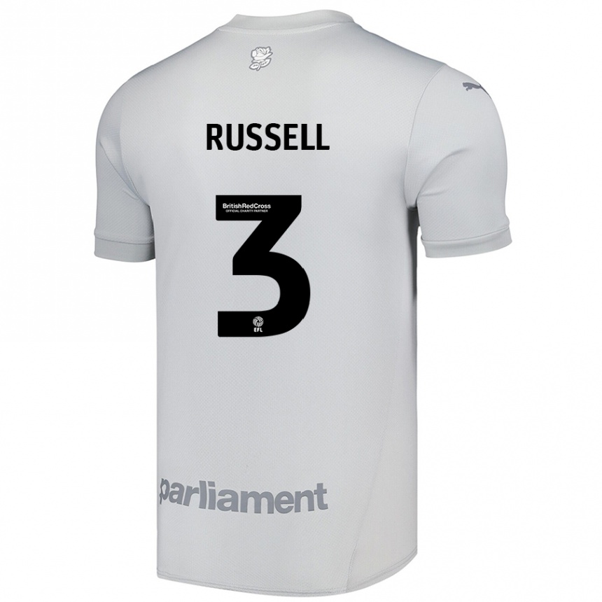 Vaikiškas Jon Russell #3 Sidabrinė Pilka Išvykos Marškinėliai 2024/25 T-Shirt