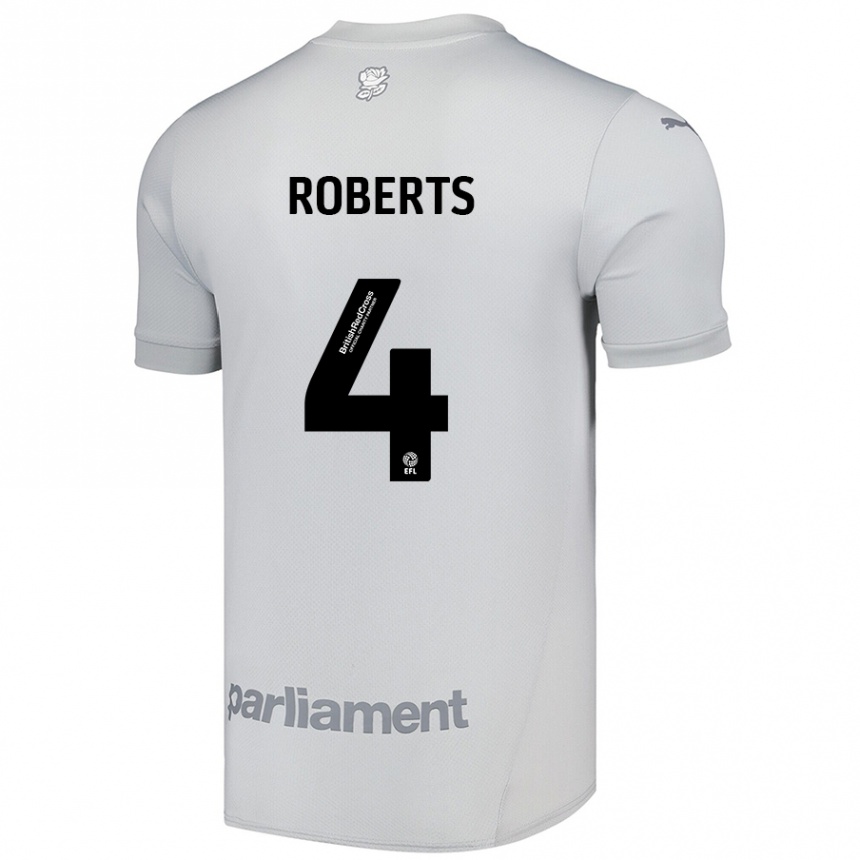 Vaikiškas Marc Roberts #4 Sidabrinė Pilka Išvykos Marškinėliai 2024/25 T-Shirt