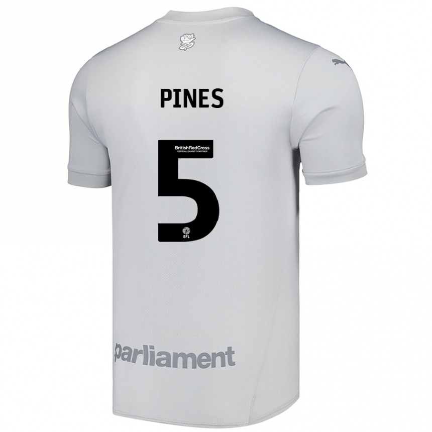 Vaikiškas Donovan Pines #5 Sidabrinė Pilka Išvykos Marškinėliai 2024/25 T-Shirt