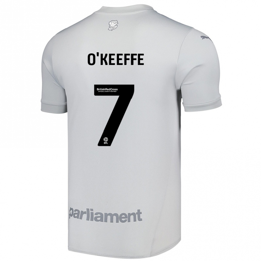 Vaikiškas Corey O'keeffe #7 Sidabrinė Pilka Išvykos Marškinėliai 2024/25 T-Shirt