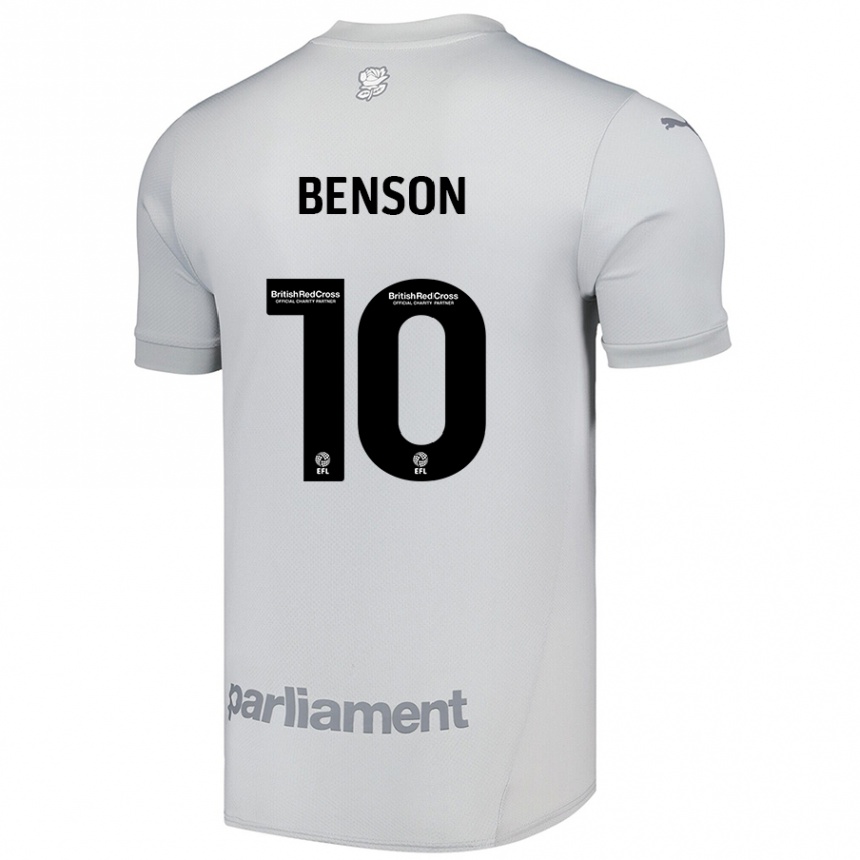 Vaikiškas Josh Benson #10 Sidabrinė Pilka Išvykos Marškinėliai 2024/25 T-Shirt