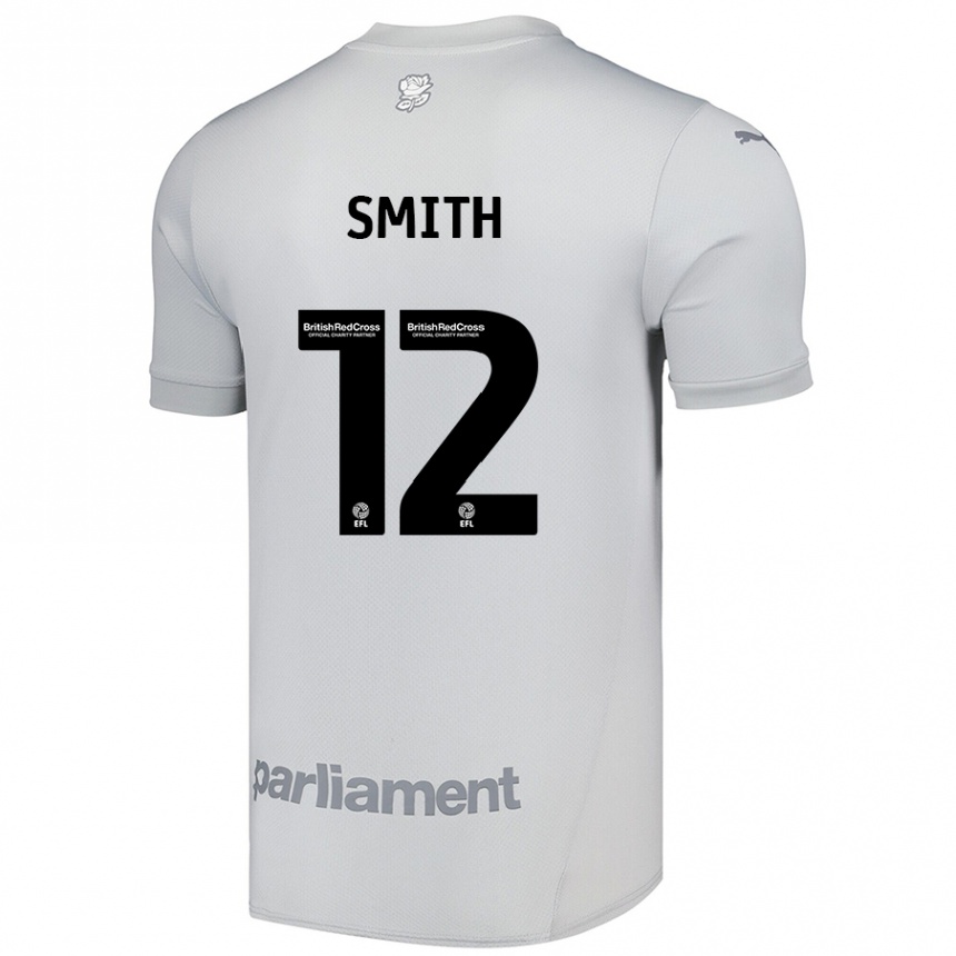 Vaikiškas Jackson Smith #12 Sidabrinė Pilka Išvykos Marškinėliai 2024/25 T-Shirt