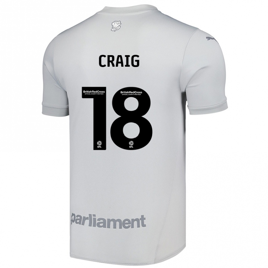 Vaikiškas Matthew Craig #18 Sidabrinė Pilka Išvykos Marškinėliai 2024/25 T-Shirt